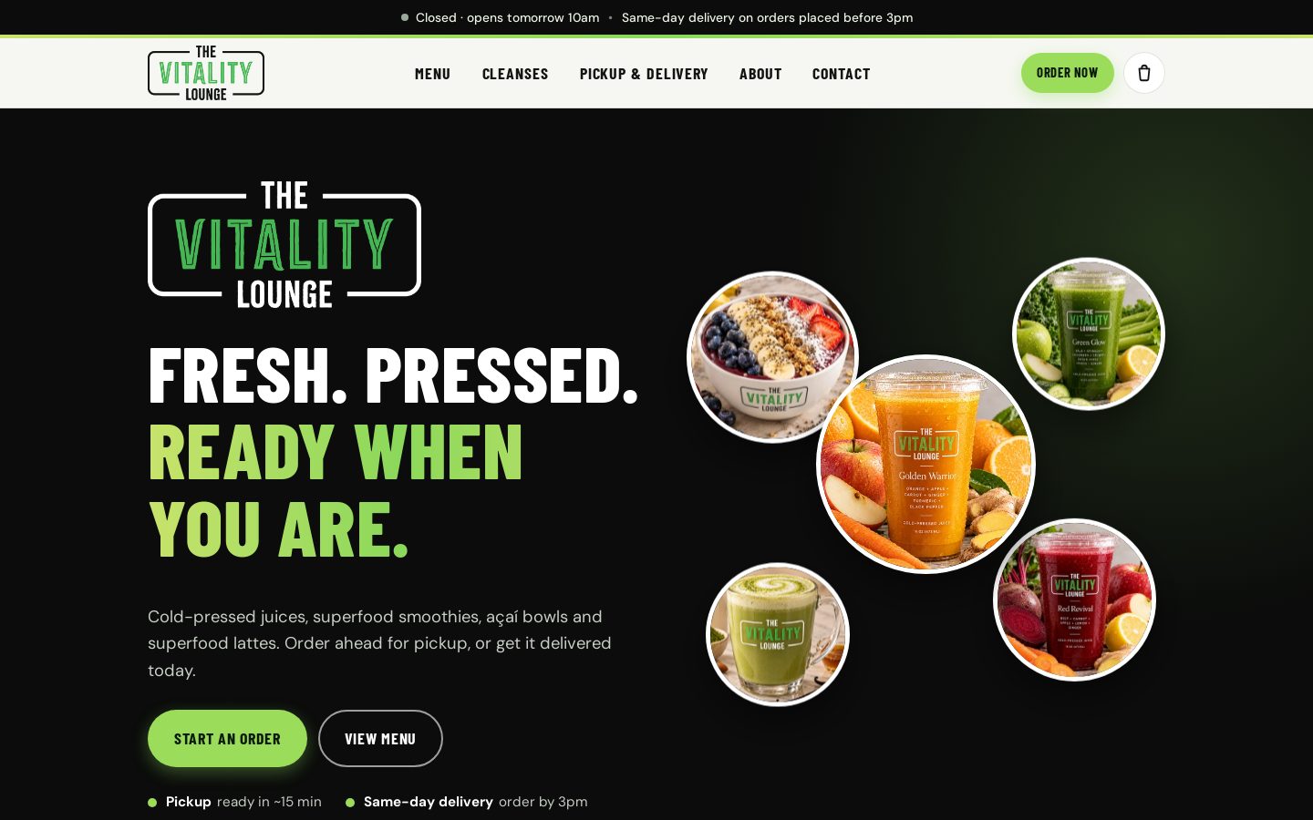 Screenshot of myvitalitylounge.com